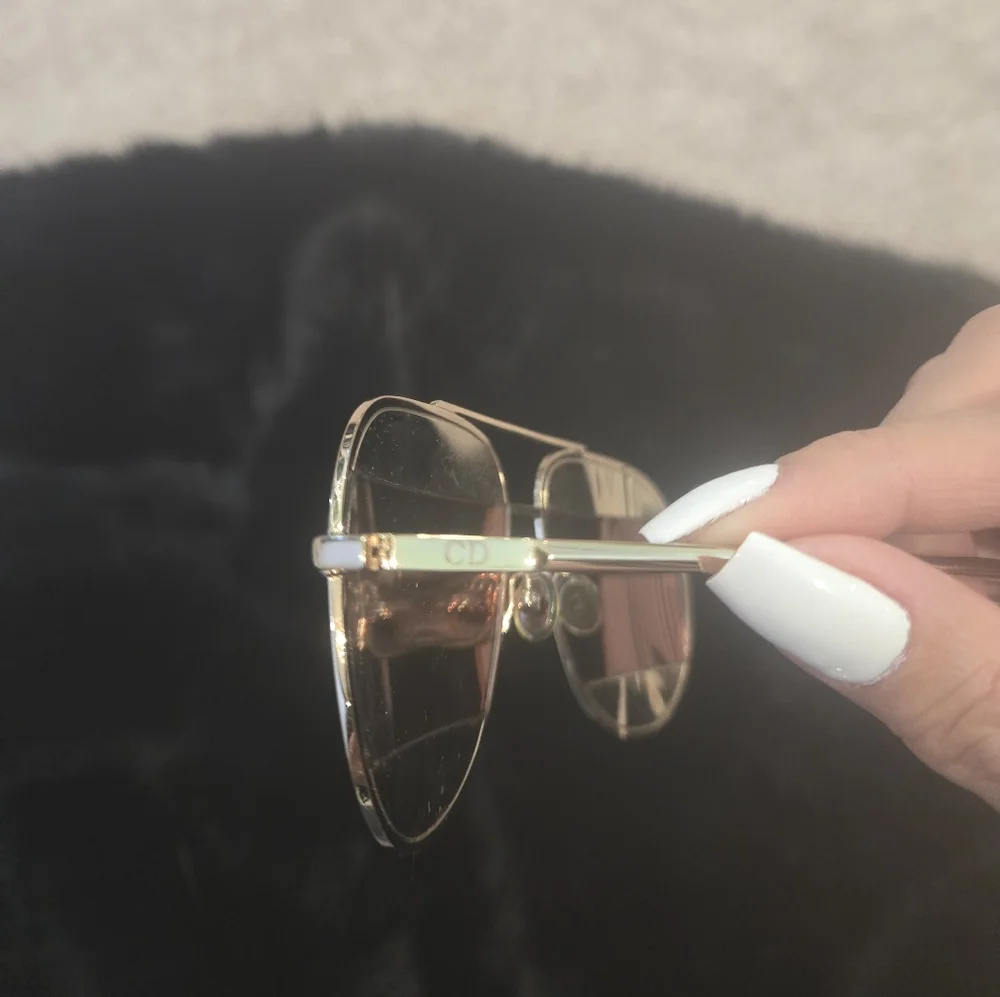 Dior Pink And Gold Aviator Sunglasses - Picture 12 of 12